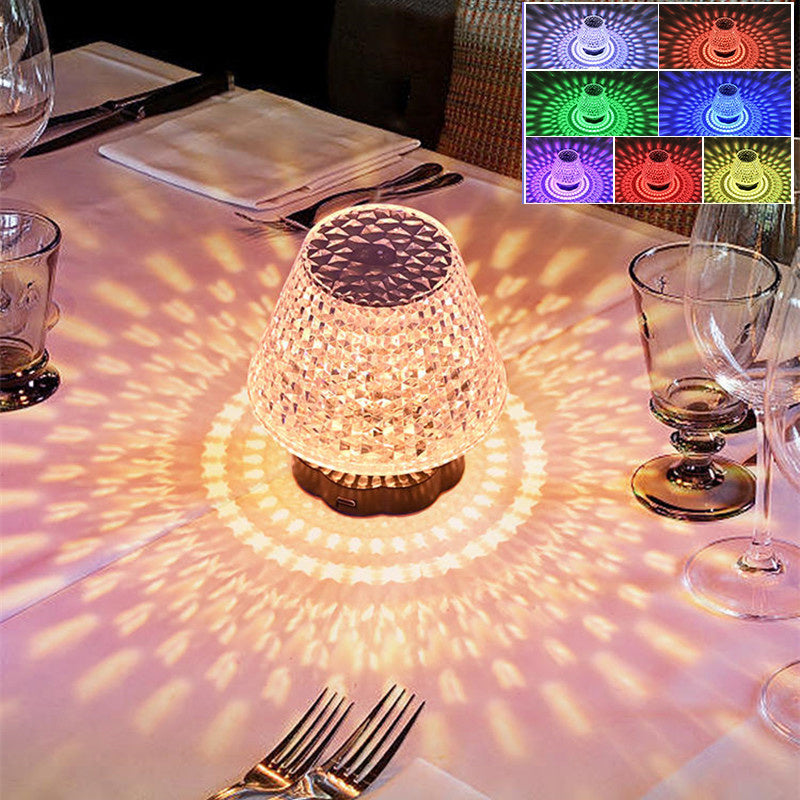 USB Crystal Night Light – Touch Dimming for Cozy Vibes