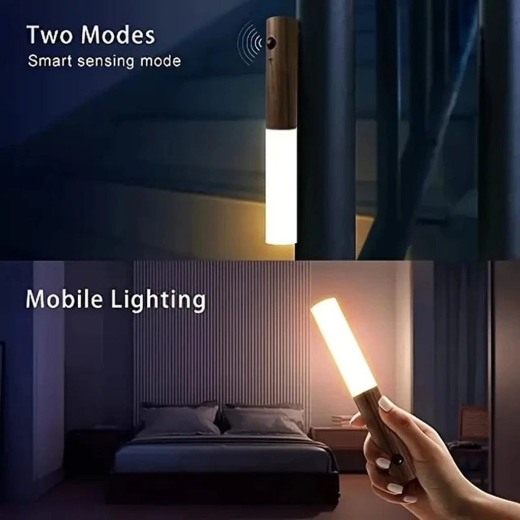Wood Finish Sensor Light – Cozy, Cordless, Automatic Glow