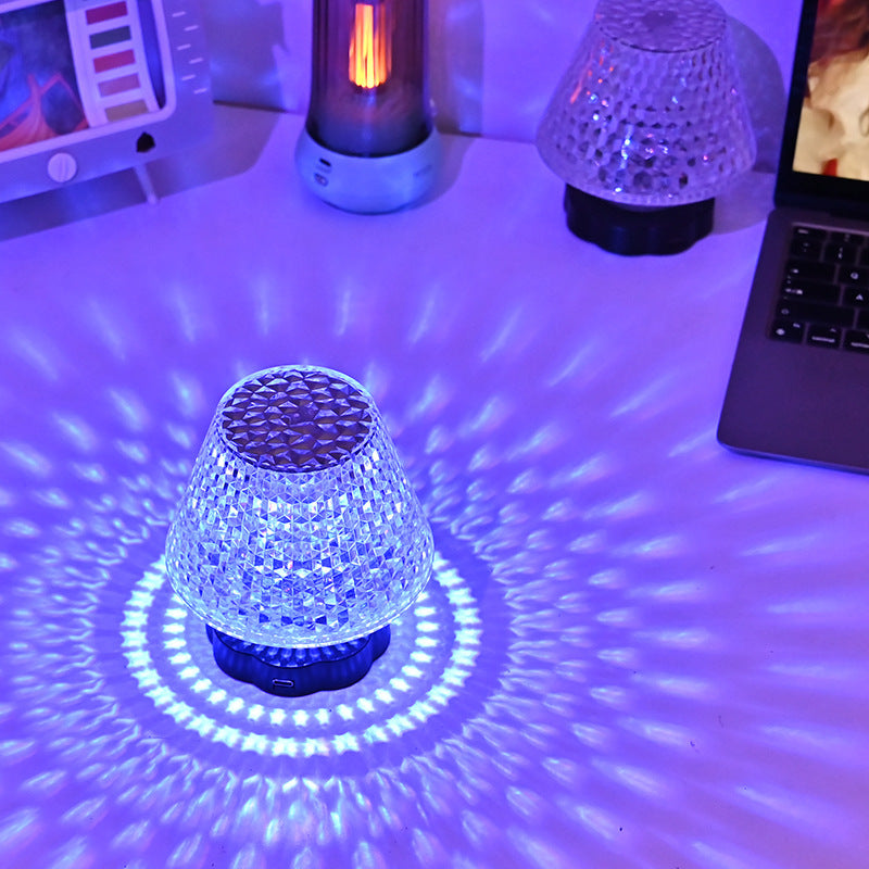 USB Crystal Night Light – Touch Dimming for Cozy Vibes
