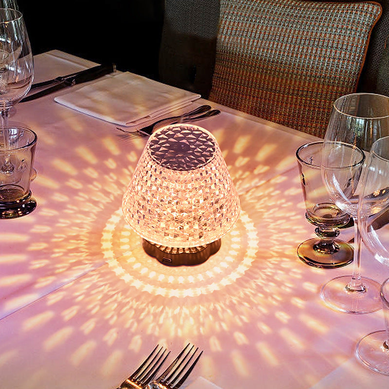 USB Crystal Night Light – Touch Dimming for Cozy Vibes