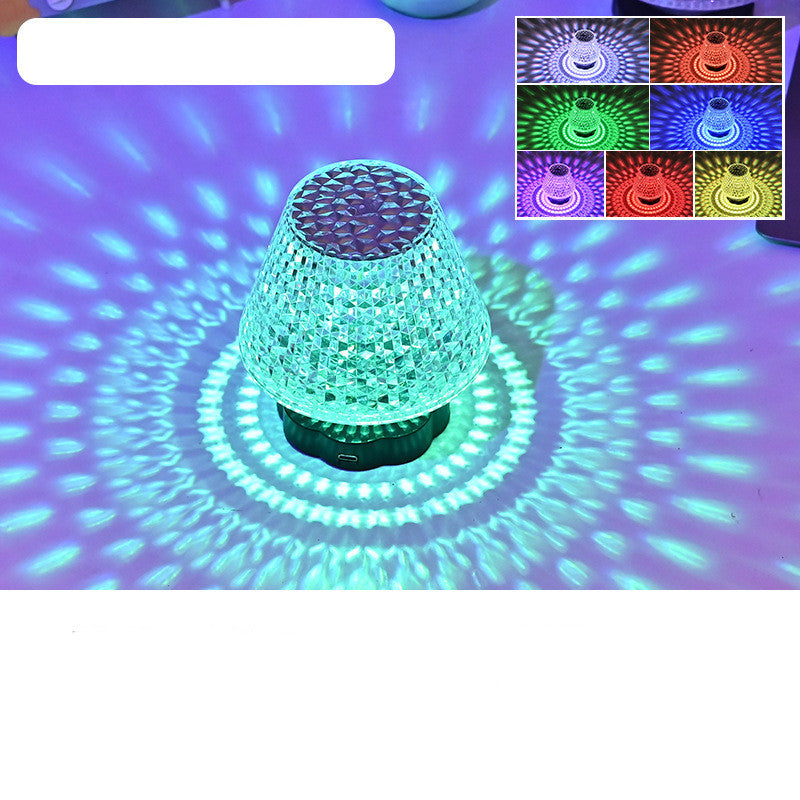 USB Crystal Night Light – Touch Dimming for Cozy Vibes