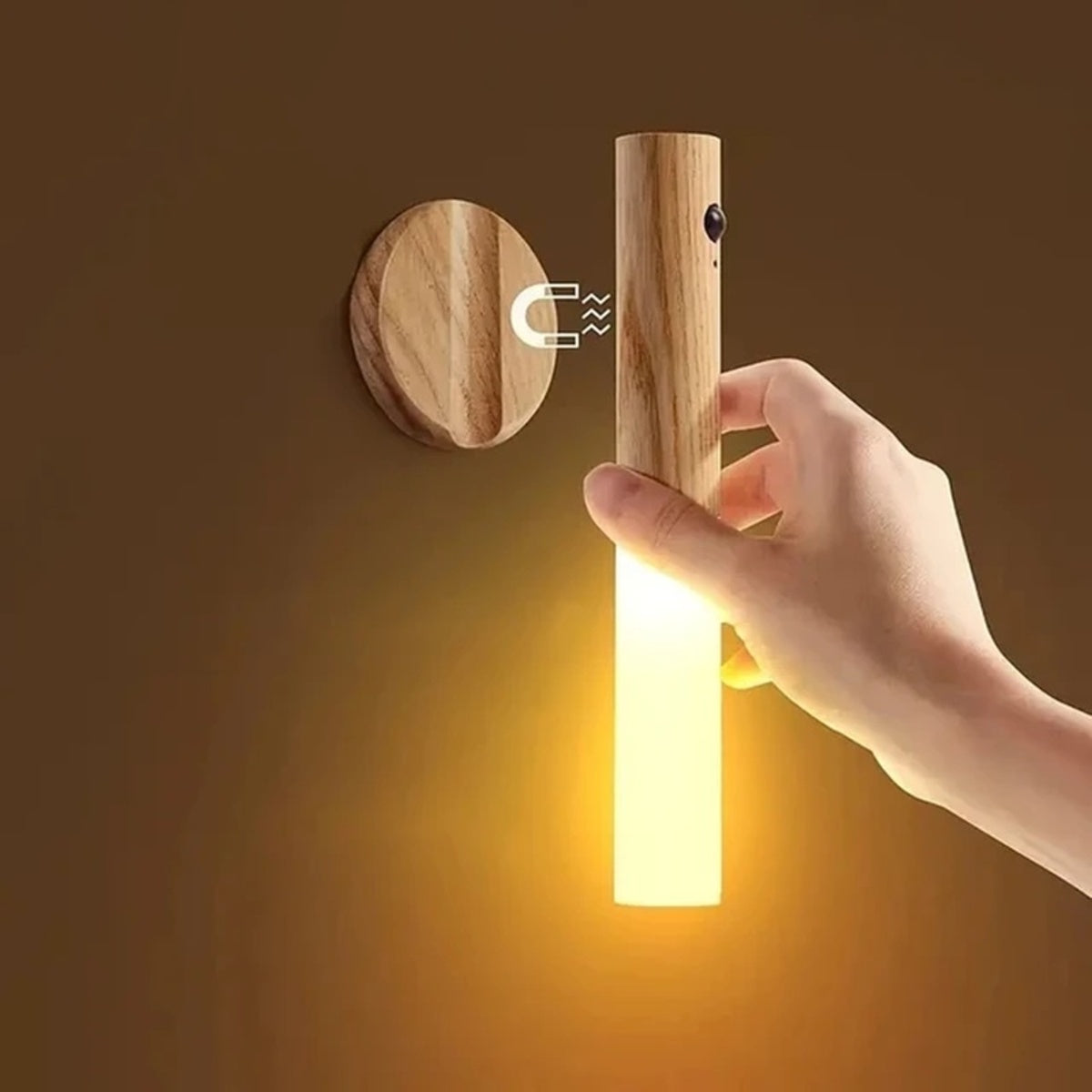 Wood Finish Sensor Light – Cozy, Cordless, Automatic Glow